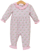 Load image into Gallery viewer, Jolly Santa Ruffle Romper By Smock Candy (PREORDER: ARRIVING IN OCTOBER)
