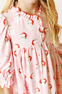 Pink Santa Butterknit Play Dress by Swoon Baby