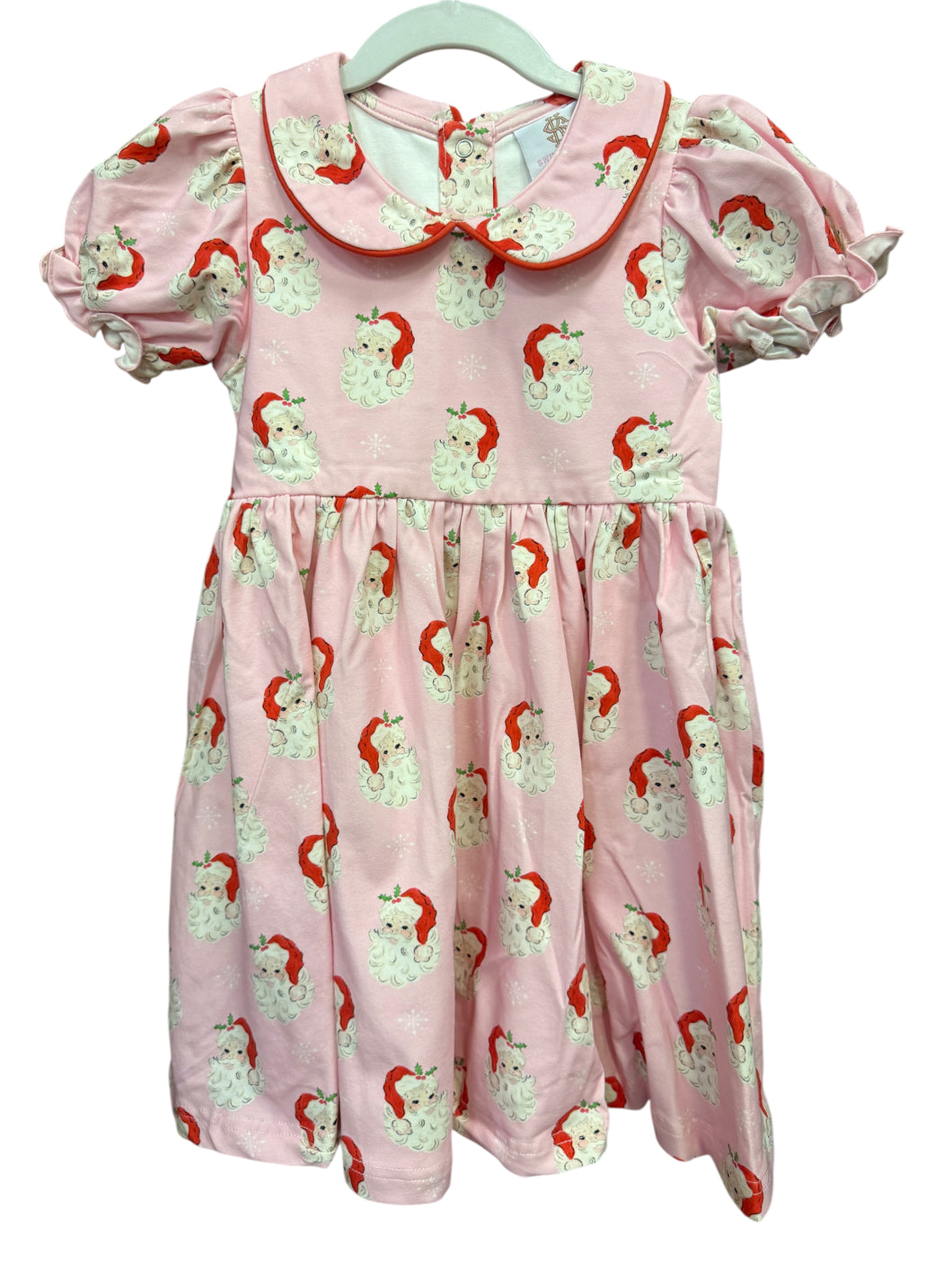 Pink Santa Proper Dress by Swoon Baby