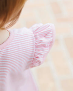 Pink Flutter Sleeve Dress by Jellybean