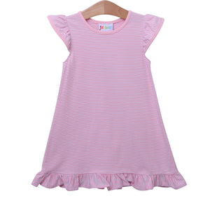 Pink Flutter Sleeve Dress by Jellybean