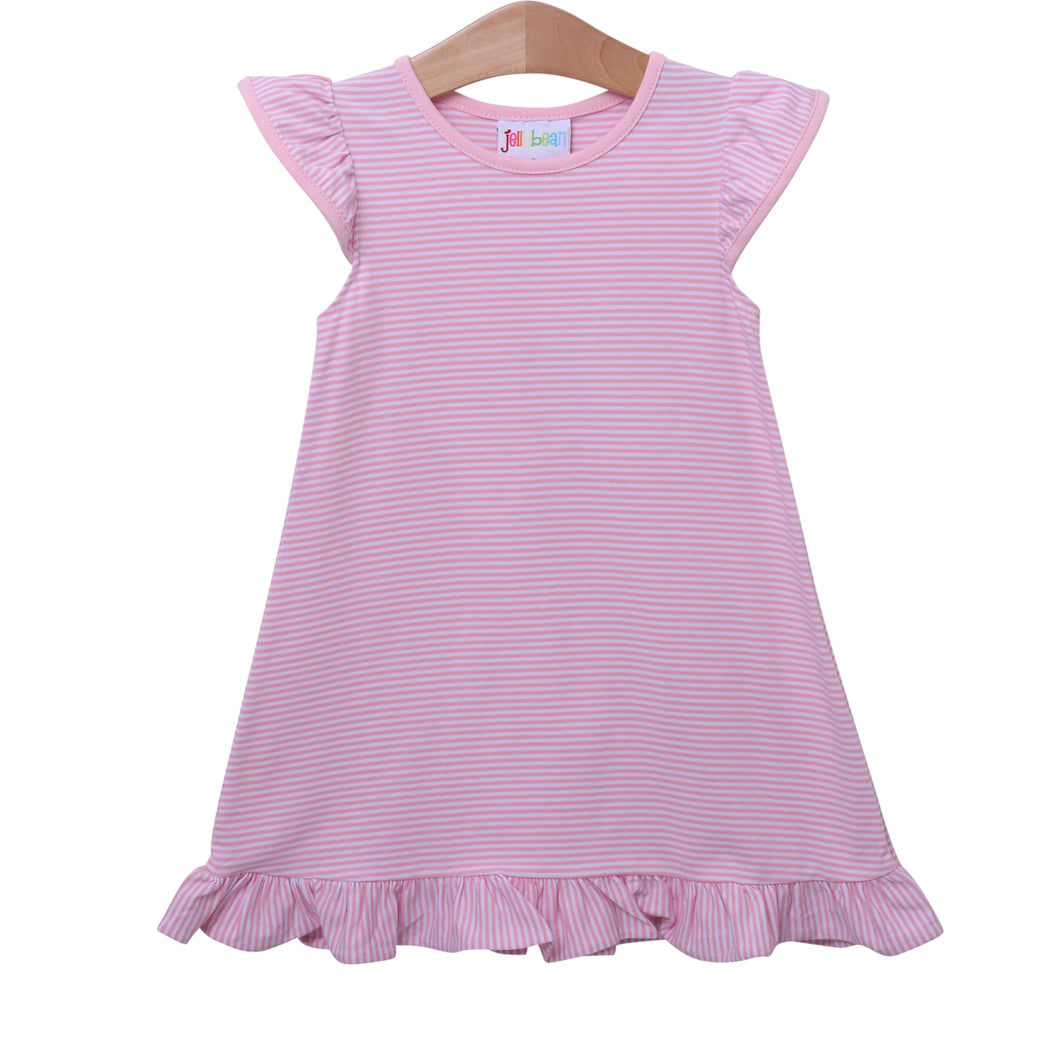 Pink Flutter Sleeve Dress by Jellybean