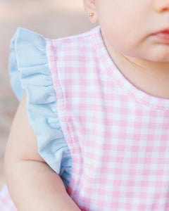 Pink Gingham Evie Bubble by Jellybean