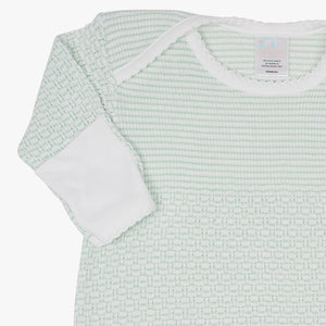 Mint/White Pima Trim Gown by Paty