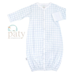 Blue Gingham Pima Converter Gown by Paty