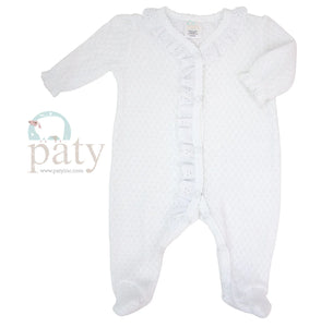 White Eyelet Footie by Paty