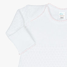 Load image into Gallery viewer, WhiteGown w/Pink Trim Bow by Paty
