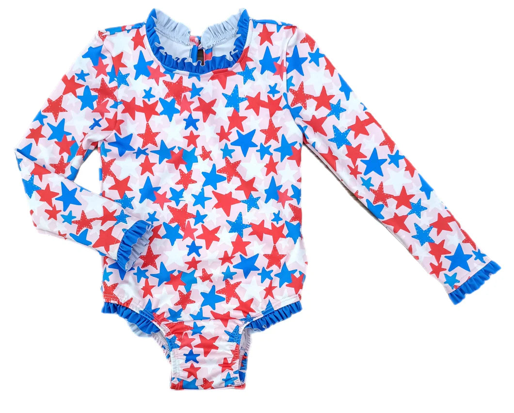 Patriotic Stars One-Piece Swimsuit by James & Lottie