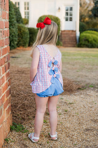 Stars & Stripes Patriotic Knit Bloomer/Short Set by James & Lottie