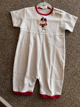 Load image into Gallery viewer, Gray &amp; Maroon Running Back Romper by Squiggles
