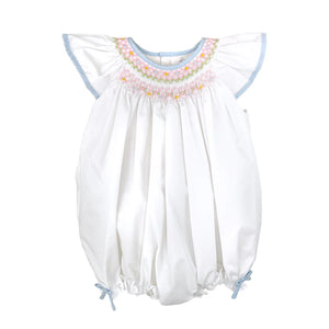 Colorful Smocked Bubble by Petit Ami