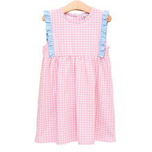Load image into Gallery viewer, Pink Gingham &amp; Blue Ruffle Dress by Jellybean
