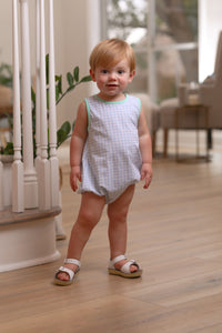 Blue Mint Gingham Bubble by Jellybean