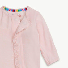 Load image into Gallery viewer, Pink Pin Dot Ruffle Footie by Magnetic Me
