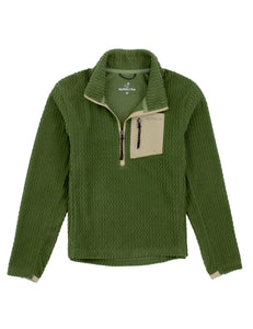 Boys Yukon Pullover Olive by Properly Tied