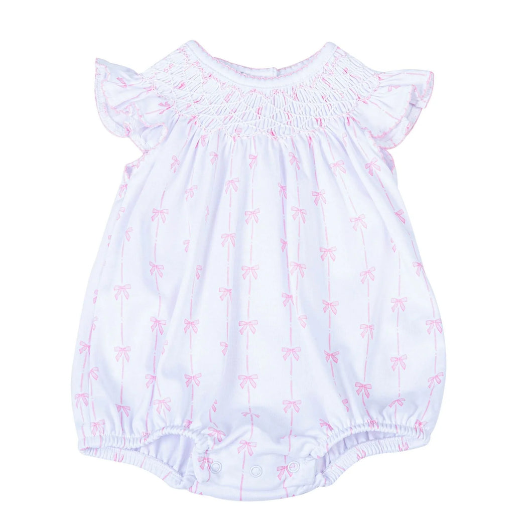Amelia Smocked Bow Bubble by Magnolia Baby
