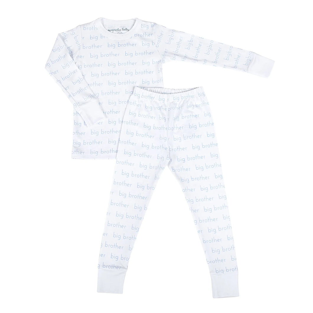 Big Brother Print PJ Set by Magnolia Baby