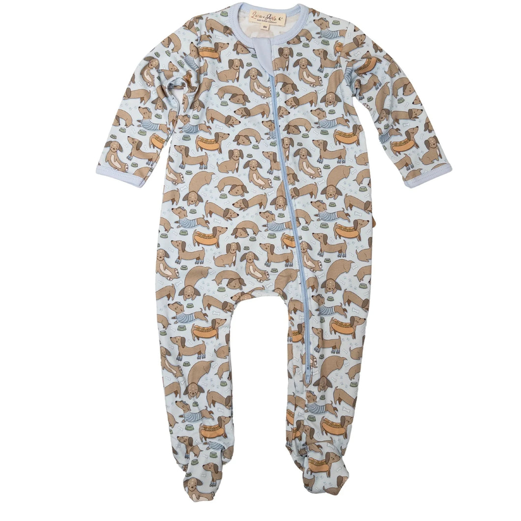 Dachshund Zip Pajamas by Magnolia Baby