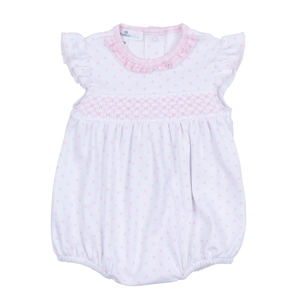 Pink Gingham Smocked Bubble by Magnolia Baby