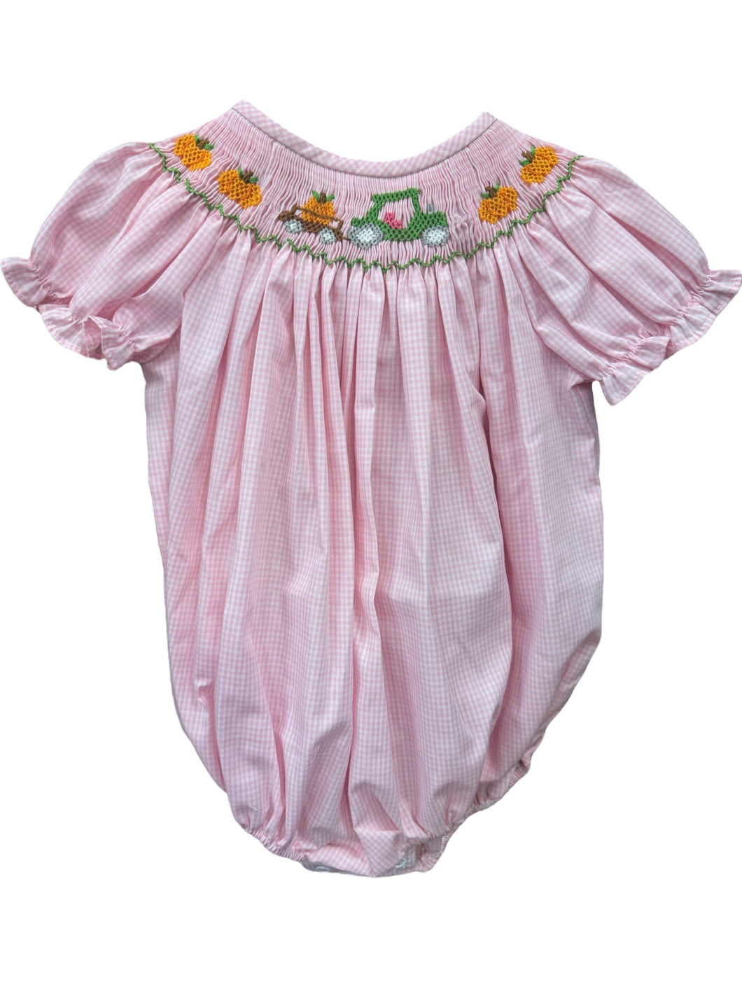 Pumpkin Tractor Smock Bubble by City Beautiful