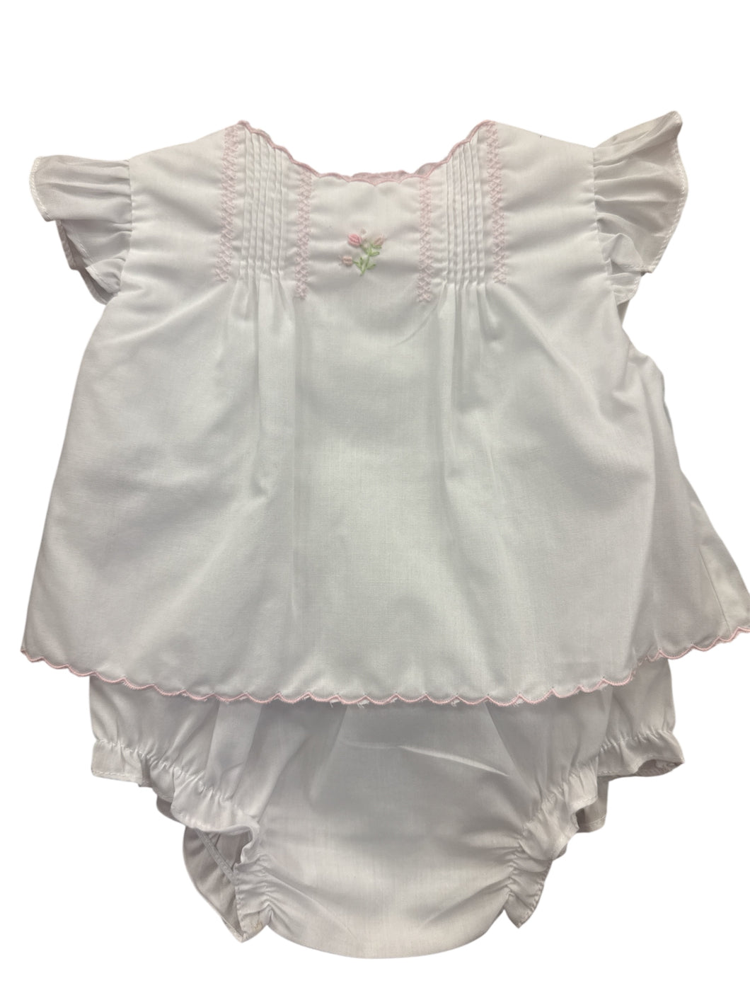 White Flower Bloomer Set by Petit Ami