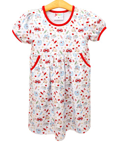 Easy As ABC Pocket Dress by Smock Candy