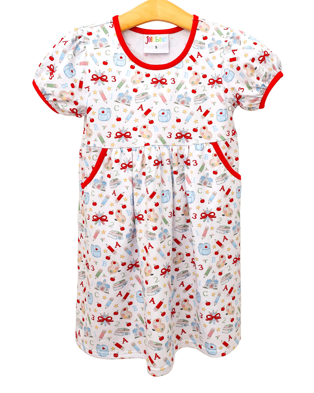 Easy As ABC Pocket Dress by Smock Candy