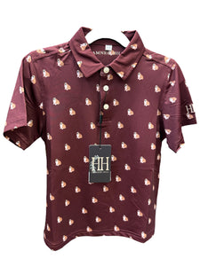 Maroon Bulldog Performance Polo by Hamner Hill