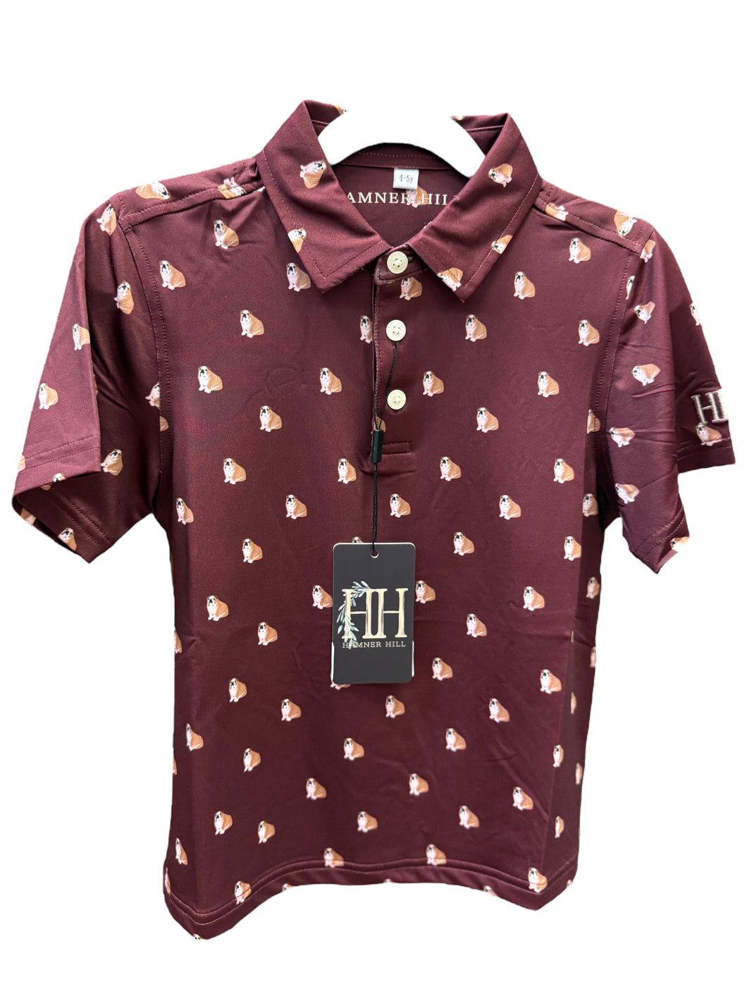 Maroon Bulldog Performance Polo by Hamner Hill