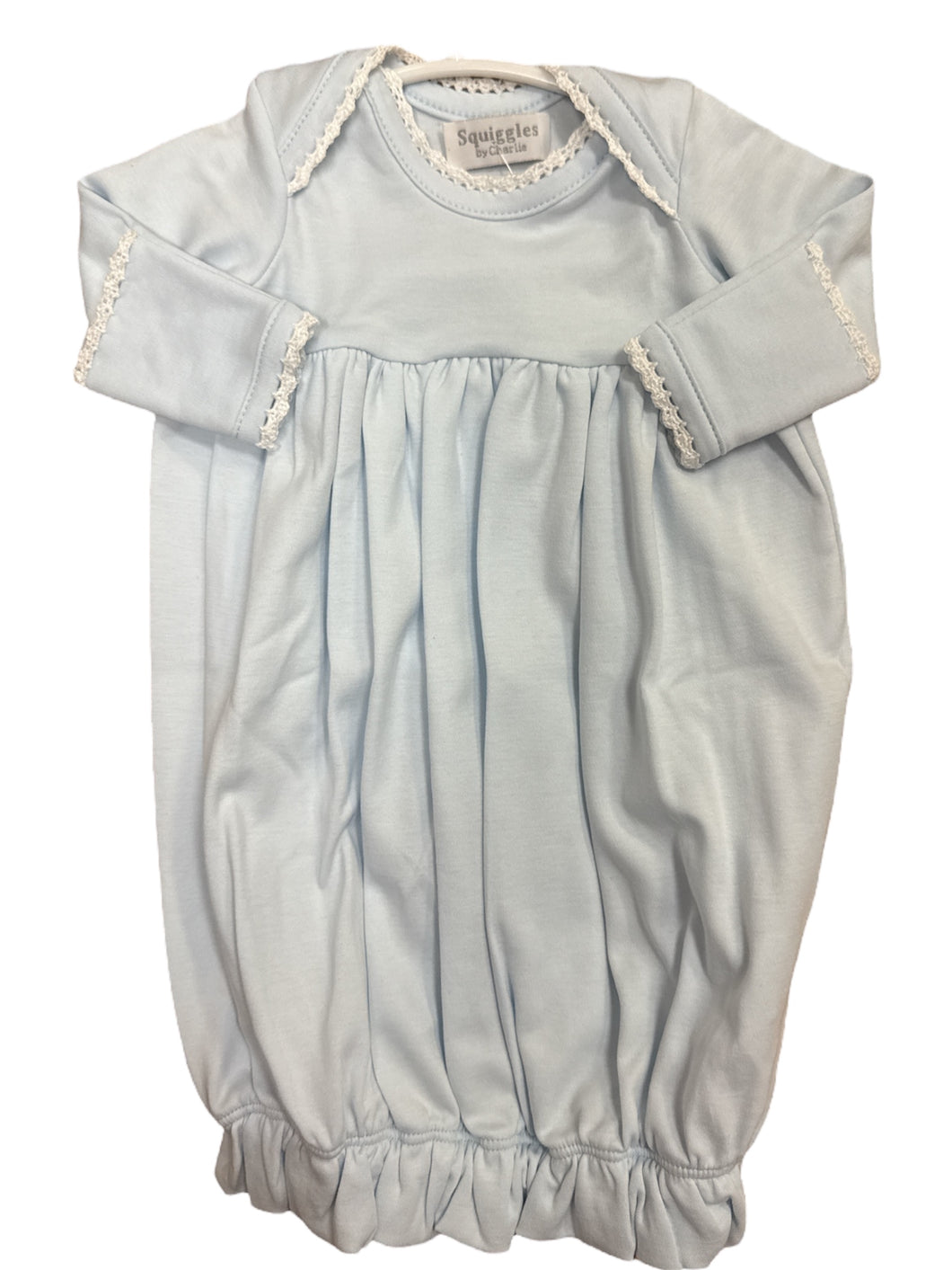 Blue & White Trim Gown by Squiggles