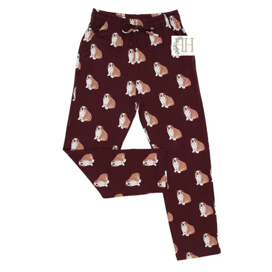 Maroon Bulldog Boys Lounge Pants by Hamner Hill