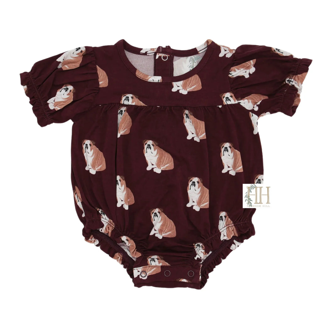Maroon Bulldog Girls Bamboo Bubble by Hamner Hill