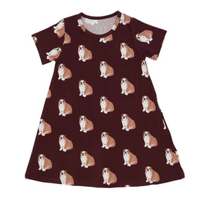 Maroon Bulldog Bamboo Dress by Hamner Hill
