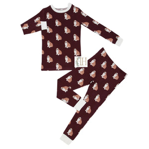 Maroon Bulldog Loungewear Set by Hamner Hill