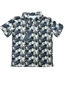 Boys Inlet Polo Delta Backwater Camo by Properly Tied (Sold Out Sizes Coming Soon)