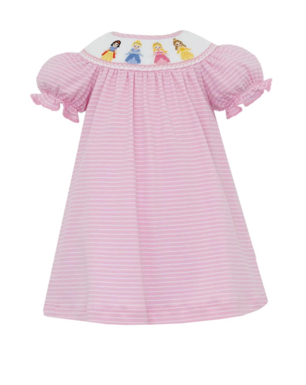 Princess Pink Knit Stripe Bishop by Petit Bebe