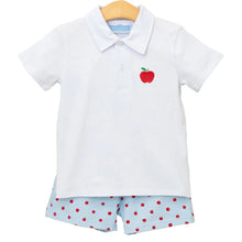 Load image into Gallery viewer, Apple Print Polo Short Set by Trotter St.
