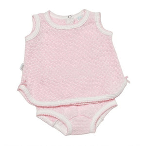 Pink Sleeveless Diaper Set by Paty