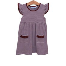 Load image into Gallery viewer, Game Day Maroon Striped Pocket Dress by Trotter Street
