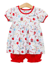 Load image into Gallery viewer, School Days Printed Bloomer Set by Jelly Bean
