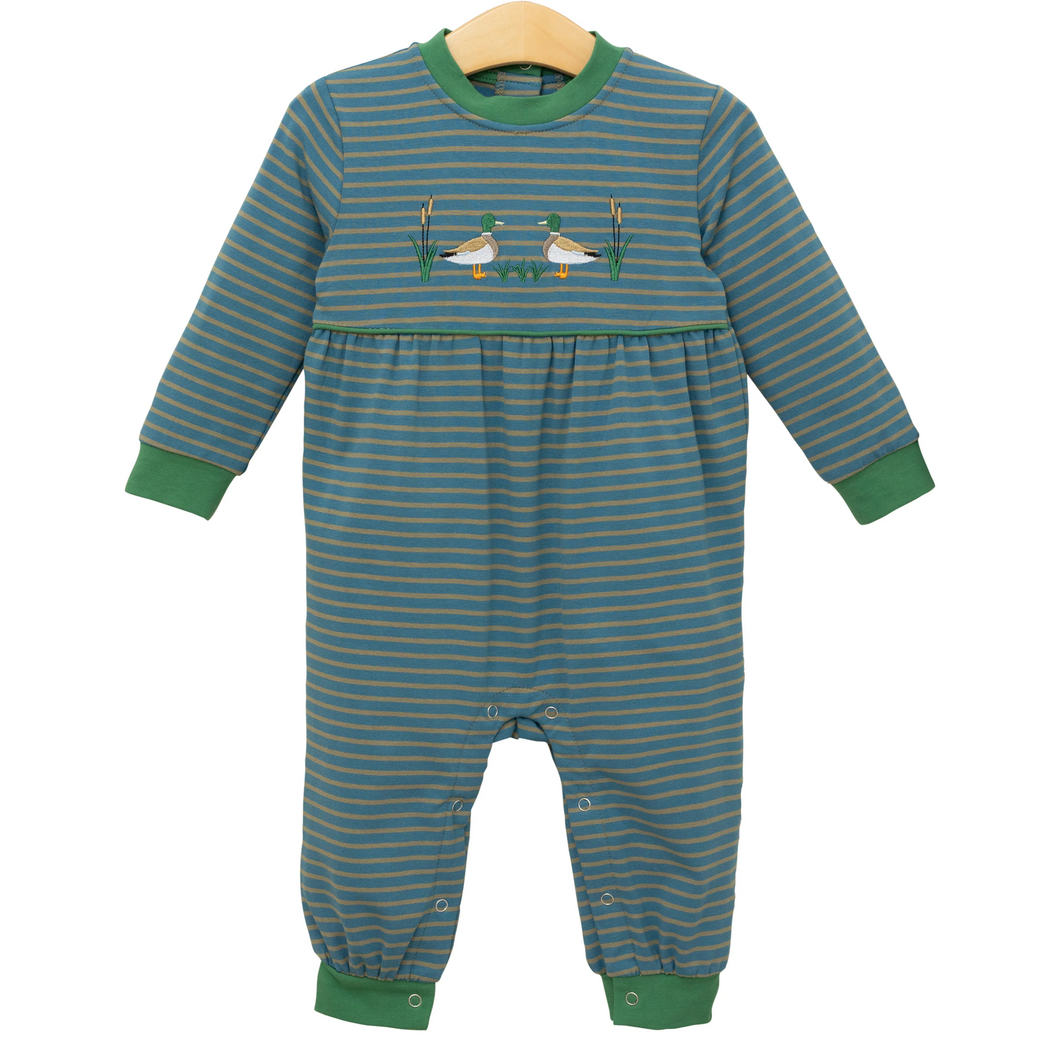 Mallard Embroidery Romper by Trotter Street
