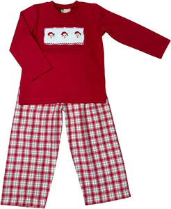 Ho Ho Ho Smocked Boys Pant Set by Banana Split