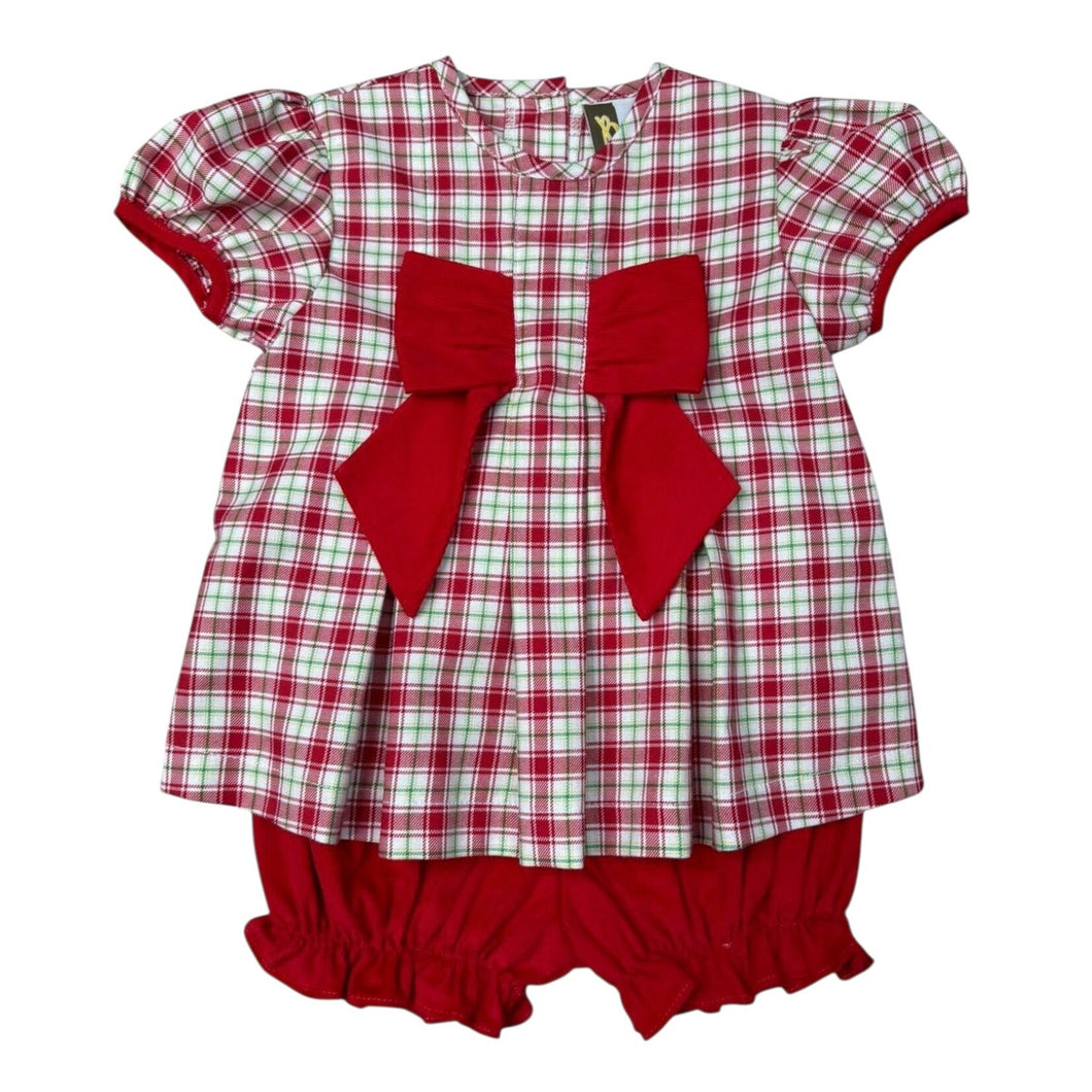 Christmas Plaid Kenzie Bloomer Set by Banana Split
