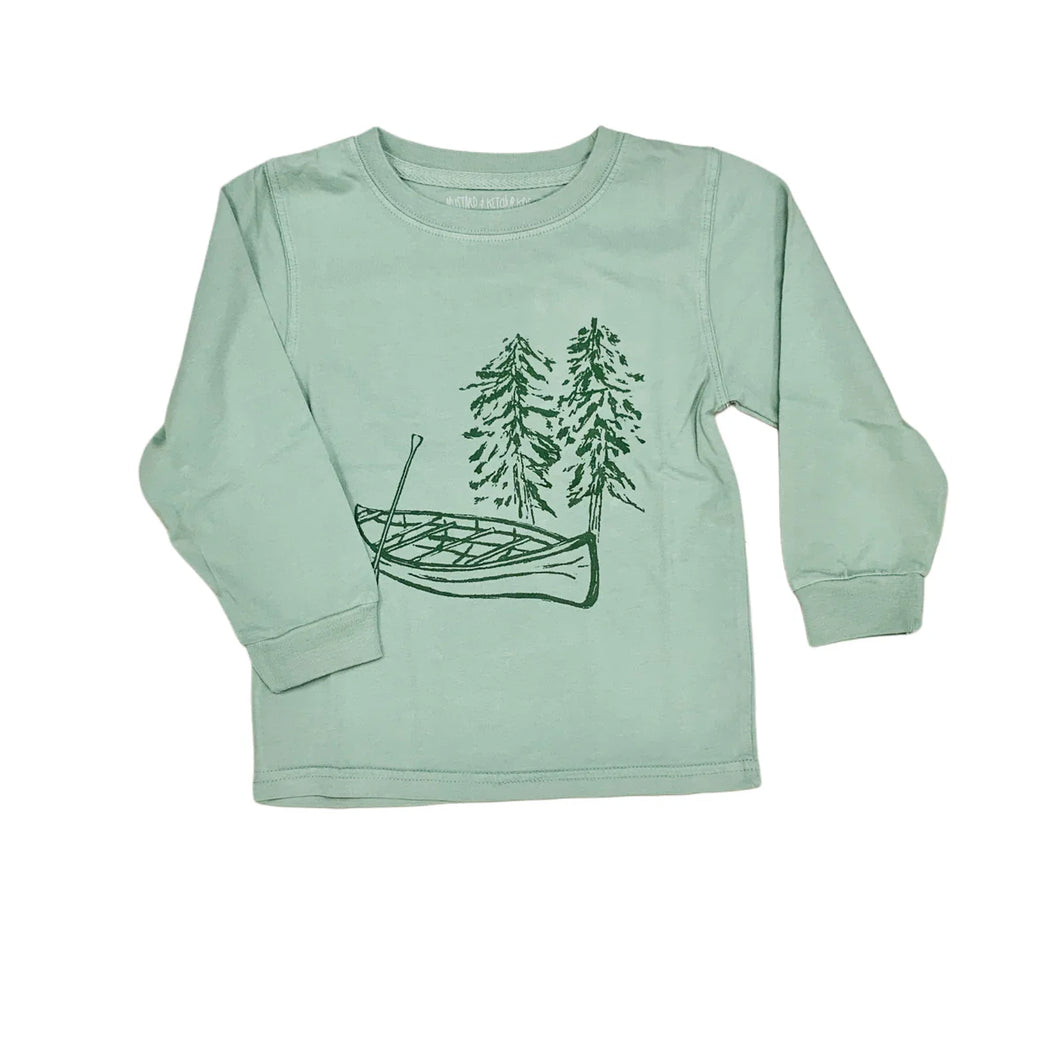Lt. Green Canoe LS T-Shirt by Mustard & Ketchup