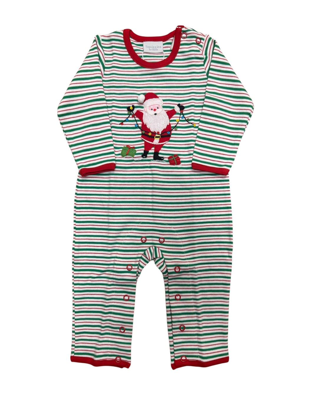 Twinkling Santa Romper by Squiggles