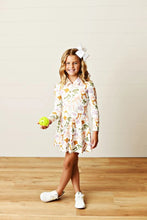 Load image into Gallery viewer, Bow Collar LS Tennis Dress by Swoon Baby
