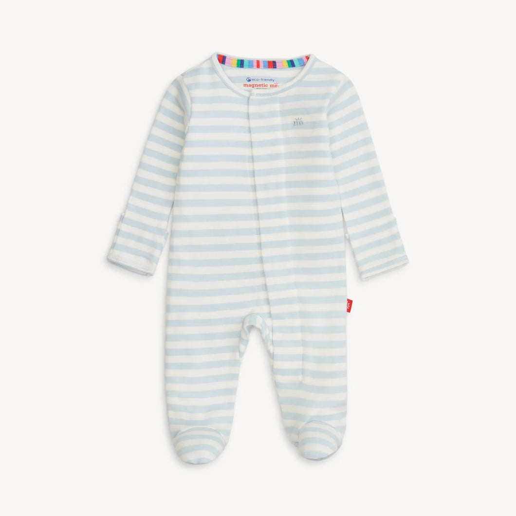 Blue Stripe Footie by Magnetic Me
