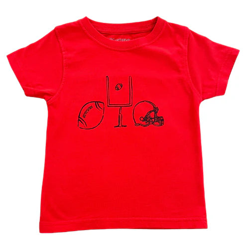 SS Red/Blue Football Trio T-Shirt by Mustard & Ketchup Kids