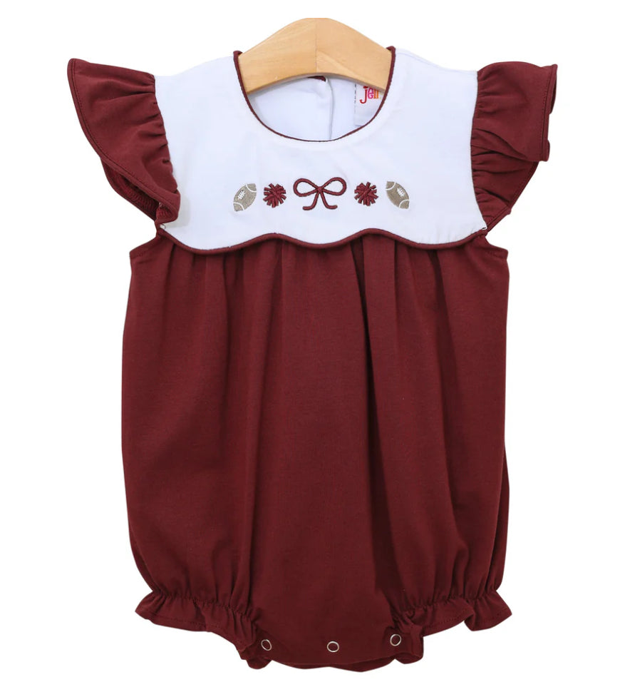Maroon/White Team Spirit Scallop Bubble