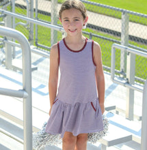 Load image into Gallery viewer, Maroon Bow Back Cheer Dress
